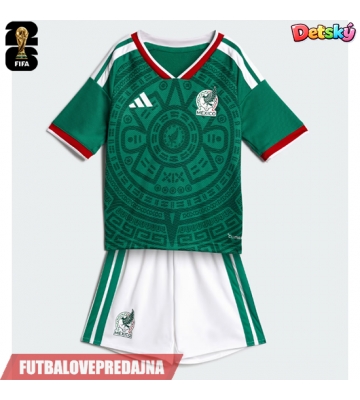Lacne Dětský Futbalové dres Mexiko MS 2026 Krátky Rukáv - Domáci (+ trenírky)